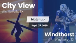 Matchup: City View High vs. Windthorst  2020
