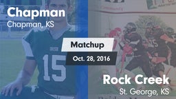 Matchup: Chapman  vs. Rock Creek  2016
