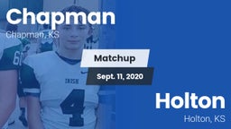 Matchup: Chapman  vs. Holton  2020