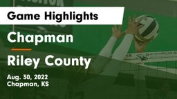 Chapman  vs Riley County Game Highlights - Aug. 30, 2022