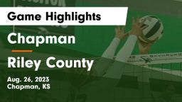Chapman  vs Riley County  Game Highlights - Aug. 26, 2023