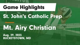 St. John's Catholic Prep  vs Mt. Airy Christian Game Highlights - Aug. 29, 2023