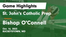St. John's Catholic Prep  vs Bishop O'Connell  Game Highlights - Oct. 16, 2023