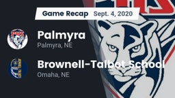 Recap: Palmyra  vs. Brownell-Talbot School 2020