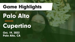 Palo Alto  vs Cupertino Game Highlights - Oct. 19, 2022