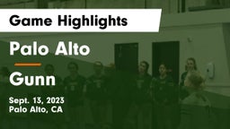 Palo Alto  vs Gunn  Game Highlights - Sept. 13, 2023