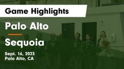 Palo Alto  vs Sequoia  Game Highlights - Sept. 16, 2023