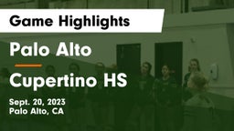 Palo Alto  vs Cupertino HS Game Highlights - Sept. 20, 2023