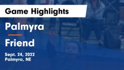 Palmyra  vs Friend  Game Highlights - Sept. 24, 2022