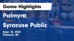 Palmyra  vs Syracuse Public  Game Highlights - Sept. 26, 2023