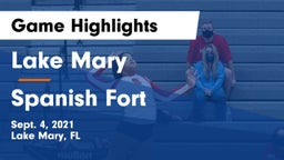 Lake Mary  vs Spanish Fort  Game Highlights - Sept. 4, 2021