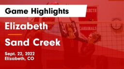 Elizabeth  vs Sand Creek Game Highlights - Sept. 22, 2022