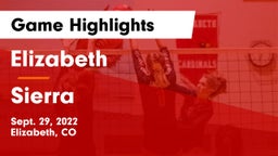 Elizabeth  vs Sierra  Game Highlights - Sept. 29, 2022