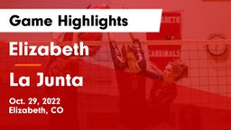 Elizabeth  vs La Junta Game Highlights - Oct. 29, 2022