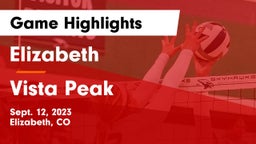Elizabeth  vs Vista Peak  Game Highlights - Sept. 12, 2023