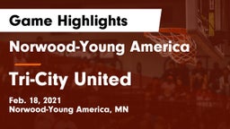 Norwood-Young America  vs Tri-City United  Game Highlights - Feb. 18, 2021