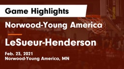 Norwood-Young America  vs LeSueur-Henderson  Game Highlights - Feb. 23, 2021