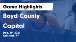 Boyd County  vs Capital  Game Highlights - Dec. 29, 2021