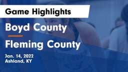 Boyd County  vs Fleming County  Game Highlights - Jan. 14, 2022