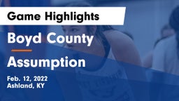Boyd County  vs Assumption  Game Highlights - Feb. 12, 2022