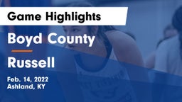 Boyd County  vs Russell  Game Highlights - Feb. 14, 2022