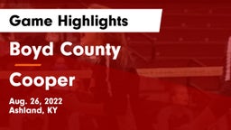 Boyd County  vs Cooper  Game Highlights - Aug. 26, 2022