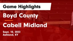 Boyd County  vs Cabell Midland  Game Highlights - Sept. 10, 2022