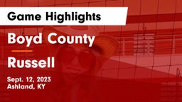Boyd County  vs Russell  Game Highlights - Sept. 12, 2023