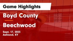 Boyd County  vs Beechwood  Game Highlights - Sept. 17, 2023