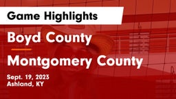 Boyd County  vs Montgomery County  Game Highlights - Sept. 19, 2023