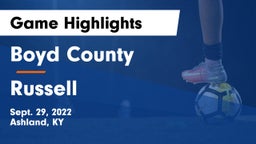Boyd County  vs Russell  Game Highlights - Sept. 29, 2022