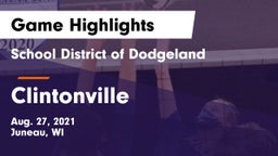 School District of Dodgeland vs Clintonville  Game Highlights - Aug. 27, 2021