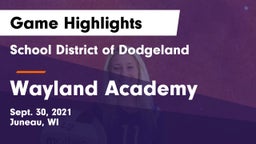 School District of Dodgeland vs Wayland Academy Game Highlights - Sept. 30, 2021