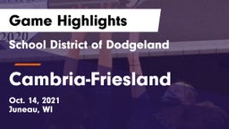 School District of Dodgeland vs Cambria-Friesland  Game Highlights - Oct. 14, 2021