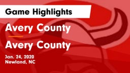 Avery County  vs Avery County  Game Highlights - Jan. 24, 2020