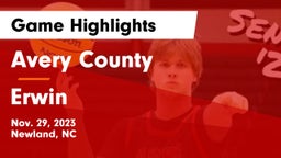 Avery County  vs Erwin  Game Highlights - Nov. 29, 2023