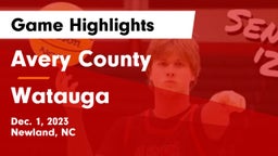 Avery County  vs Watauga  Game Highlights - Dec. 1, 2023