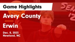Avery County  vs Erwin  Game Highlights - Dec. 8, 2023