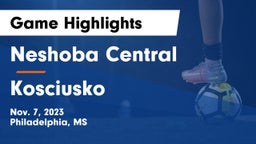 Neshoba Central  vs Kosciusko  Game Highlights - Nov. 7, 2023