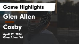 Glen Allen  vs Cosby  Game Highlights - April 22, 2024