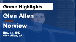 Glen Allen  vs Norview  Game Highlights - Nov. 12, 2022