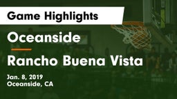 Oceanside  vs Rancho Buena Vista  Game Highlights - Jan. 8, 2019