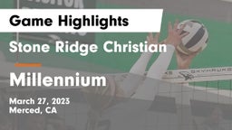 Stone Ridge Christian  vs Millennium  Game Highlights - March 27, 2023