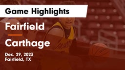 Fairfield  vs Carthage  Game Highlights - Dec. 29, 2023