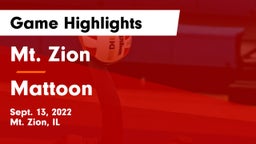 Mt. Zion  vs Mattoon  Game Highlights - Sept. 13, 2022