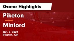 Piketon  vs Minford  Game Highlights - Oct. 3, 2022
