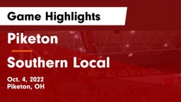Piketon  vs Southern Local  Game Highlights - Oct. 4, 2022