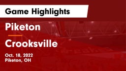 Piketon  vs Crooksville  Game Highlights - Oct. 18, 2022
