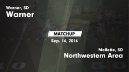 Matchup: Warner  vs. Northwestern Area  2016