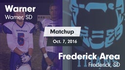 Matchup: Warner  vs. Frederick Area  2016